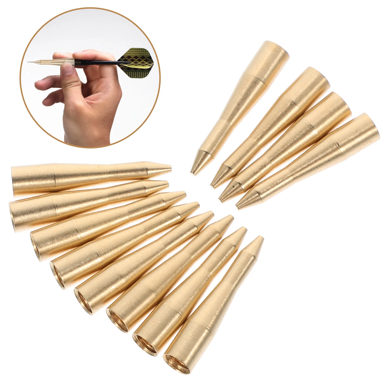 12 Pcs Ring Tool Professional Rod Outdoor Shafts Stems Rubber Band Throwing Pure Copper Accessories Metal