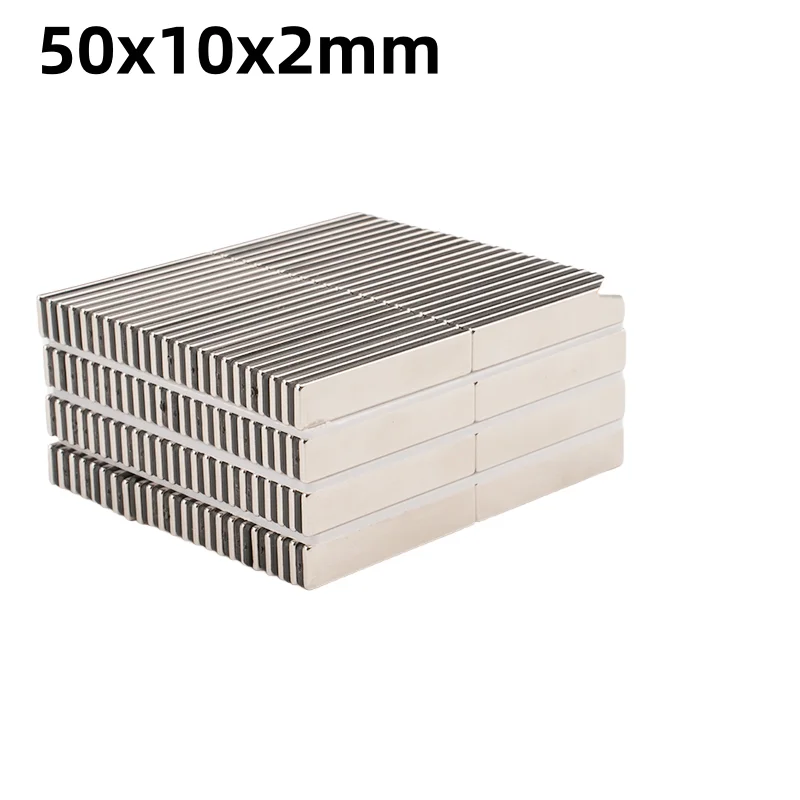 50x10x2mm Powerful Square Magnets 50x10x2mm Block Magnet  For Home Refrigerators, Offices DIY 50*10*2