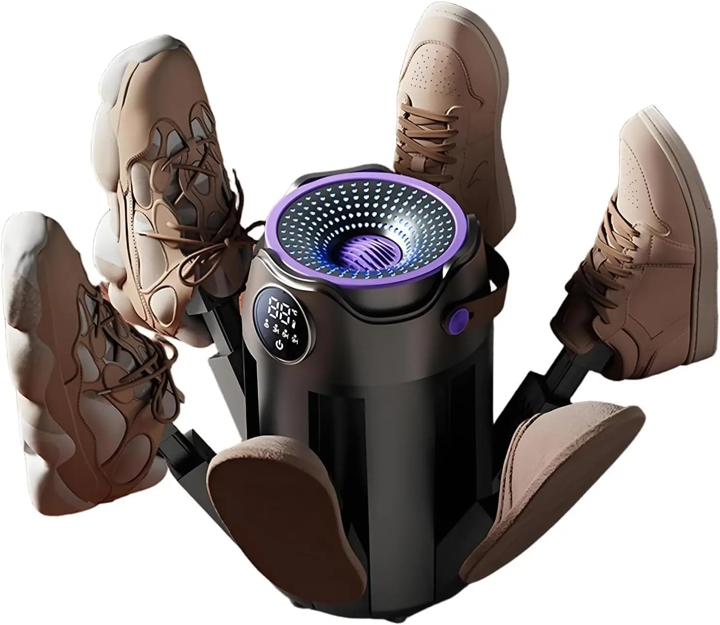 2026 New Upgrade 6-Arm Shoes Dryer With Dual Air Ducts, Electric Boot Warmer, Shoe Smell Eliminator, Shoe Dryer For Shoes Boots