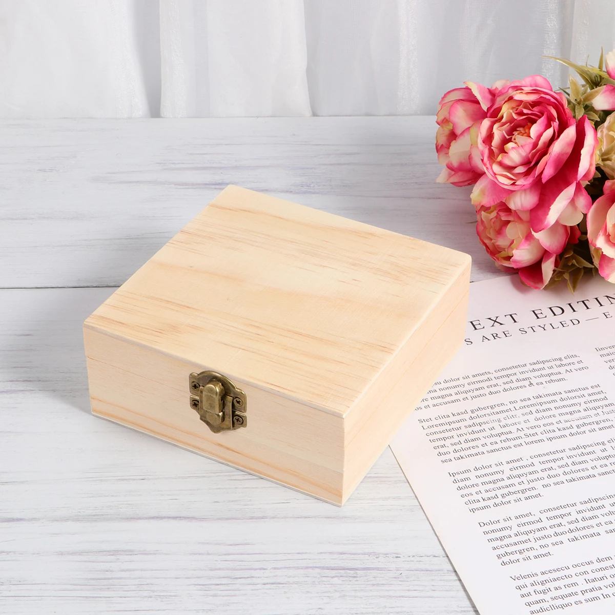 

Wooden Jewelry Box Scratch-resistant Boxes Women Decorate Storage Trinket Practical