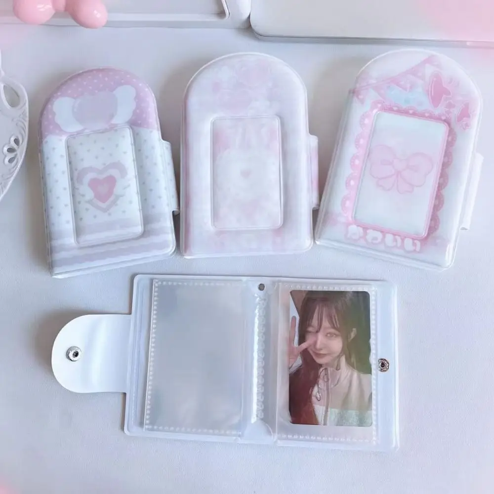 New 3 Inch Photocard Binder Album 32 Pockets Sweet Mini Photo Album PP Kpop Photo Card Book Holder
