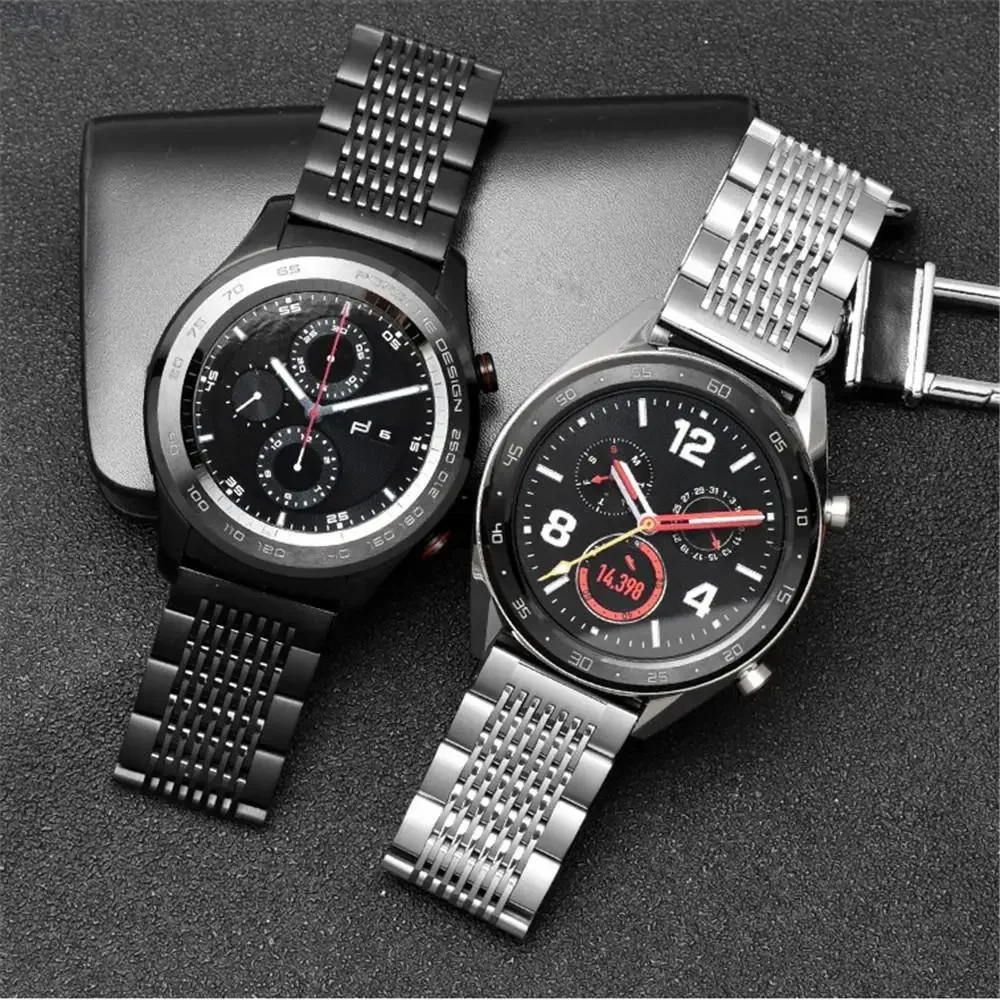 20mm 22mm Stainless Steel Strap for Samsung Galaxy Watch Gear S2 S3 Active 2 Huawei Watch 2 pro GT 2 Solid Metal Bracelet Band image 5