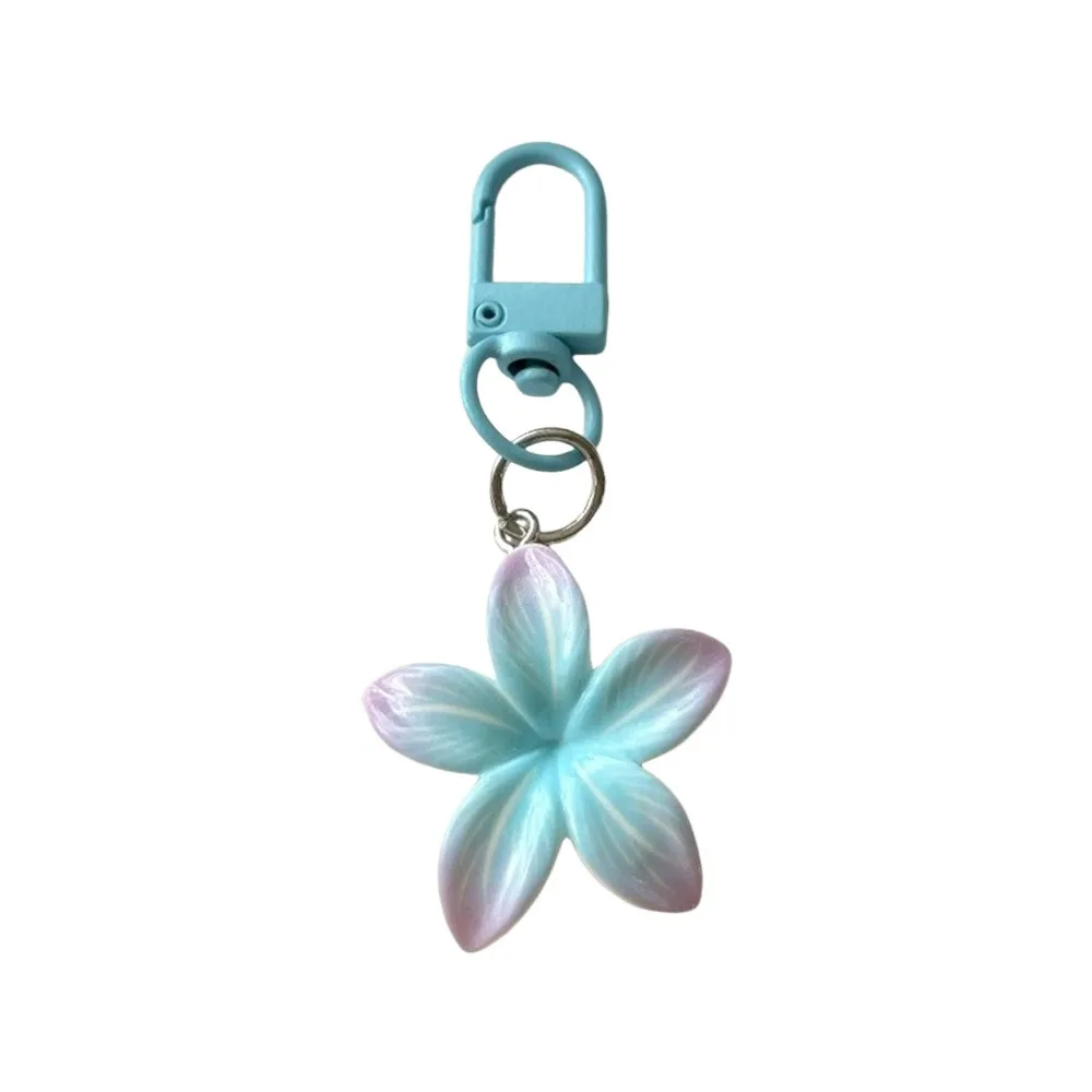 Cute Resin Flower Keychain Colorful Car Key Ring Floral Keychains Backpack Hanging Decoration