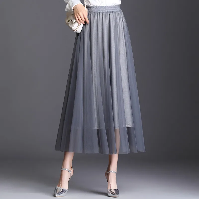 

Новая летняя юбка Sle Me f, футболка с драпировкой, плиссированная, большого размера для женщин больших размеров до 200, повседневная одежда