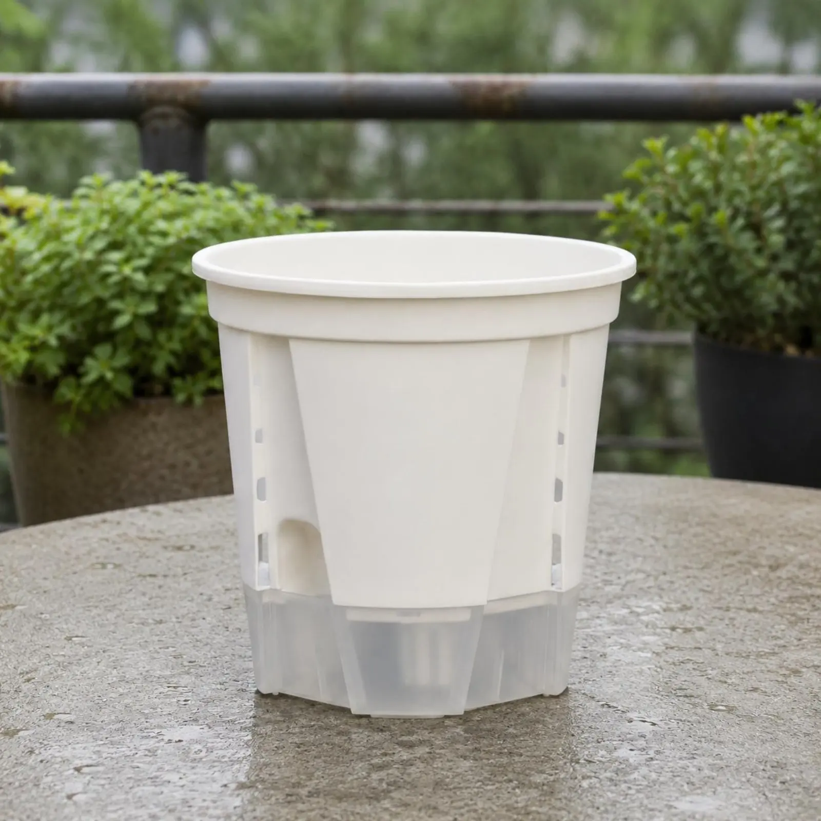 Self-Watering Flower Pot Lightweight Self Watering Planter Water Reservoir Planter Easy to Clean Pot with Reservoir Resistant