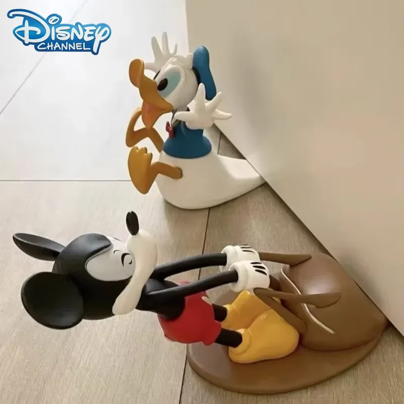 Disney Mickey Doorstop Cartoon Cute Donald Duck Creative Windproof Home Office Anti-Collision Doorstop Decorate Toys Gifts