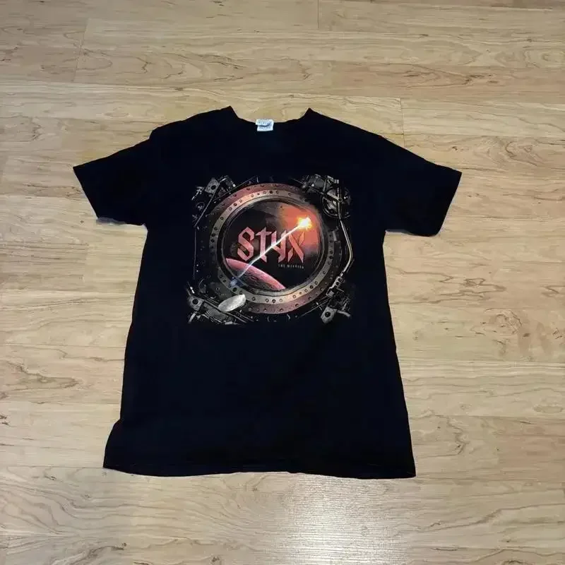 Men Äôs Styx ÄúThe Mission Äù Band T shirt Black Size Medium Preowned