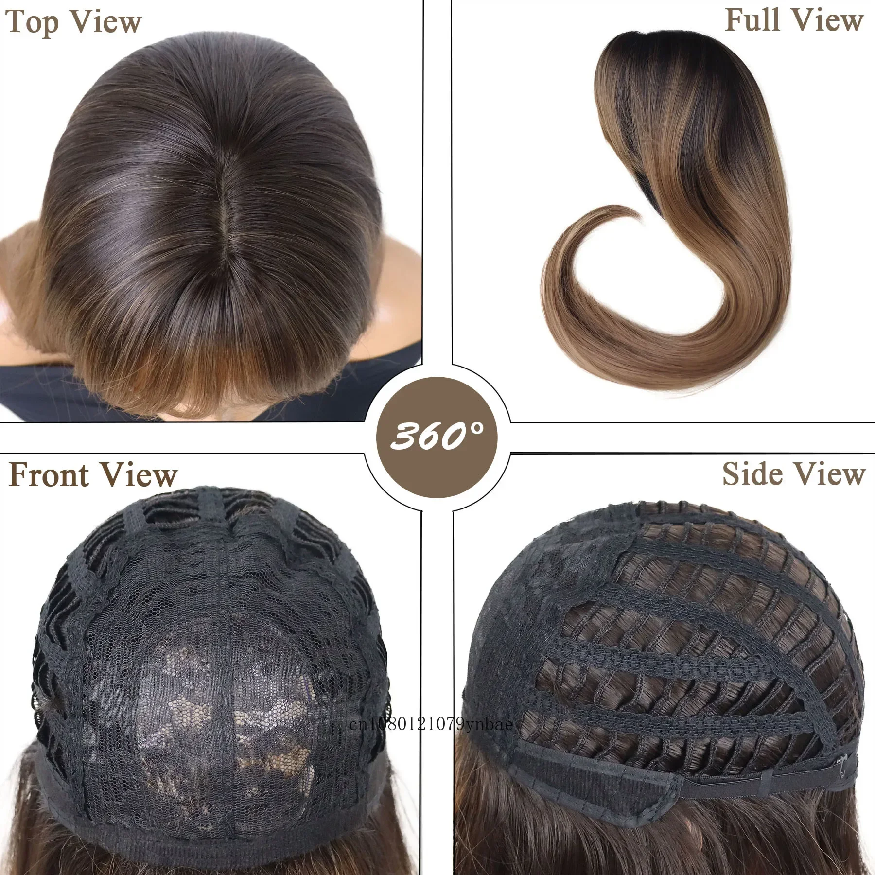 Synthetic Women's Fashion Super Long Straight Wigs 27 Inch Charming Ombre Brown Wig for Girls Daily Costume Party Drag Queen Wig image 4