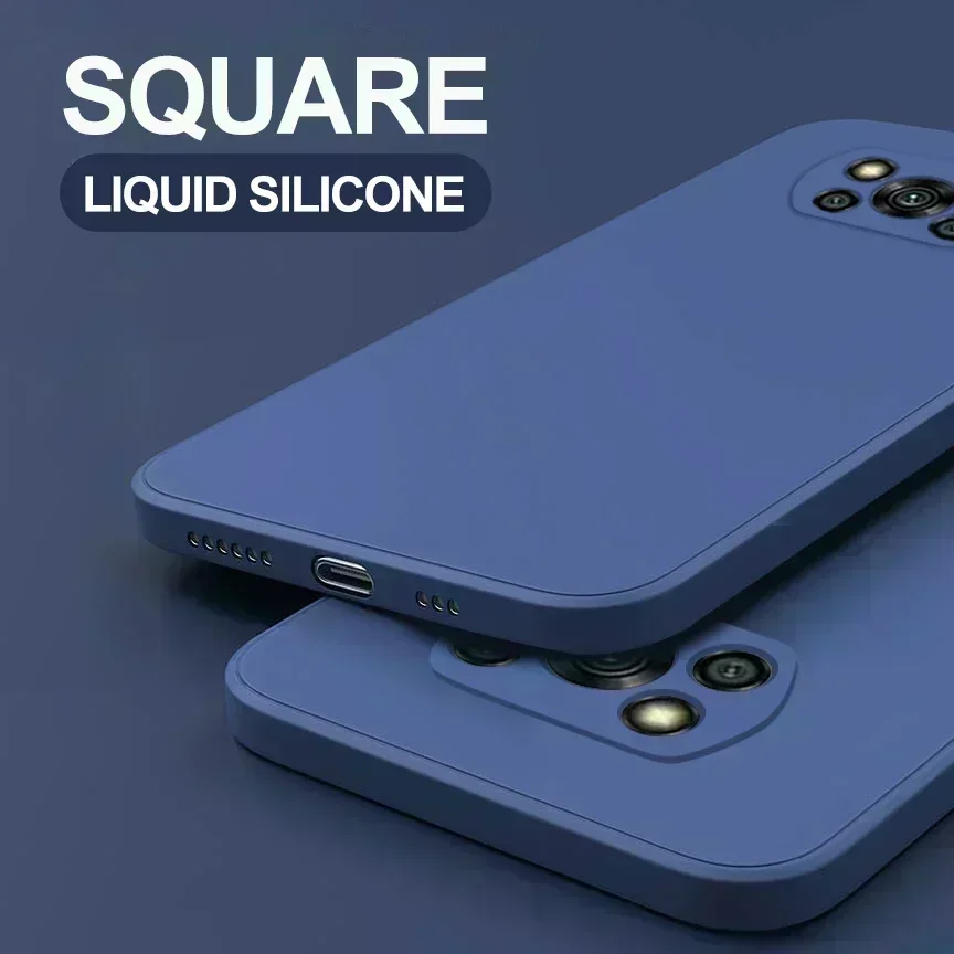 Casing silikon cair asli mewah, sarung HP lembut untuk Xiaomi Poco X3 X 3 Pro NFC X3Pro Pocox3 Pro penutup belakang