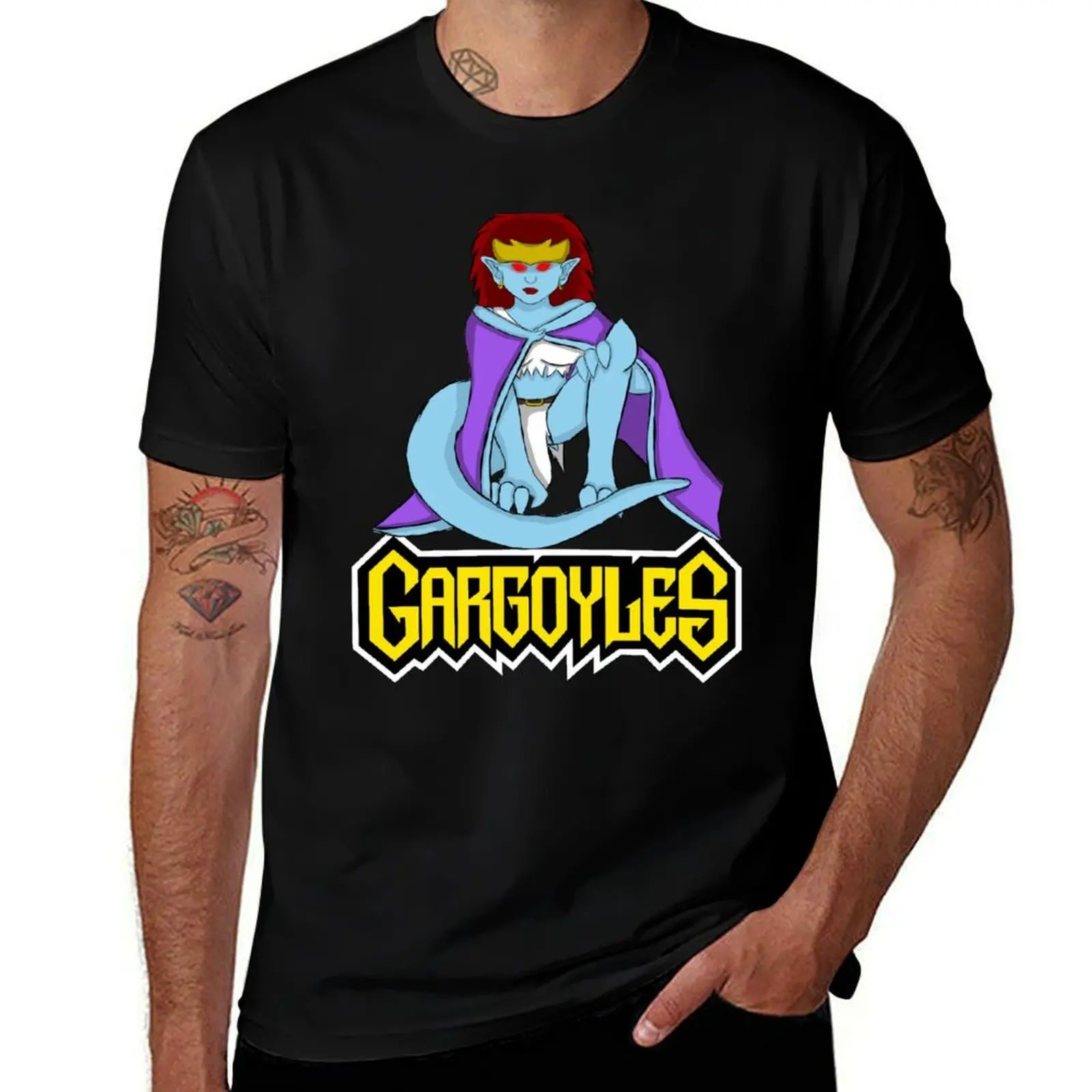 Camiseta Gargoyles Demona, camisetas de anime, camiseta de gran tamaño para hombre, camisetas de verano para hombre, camiseta ajustada