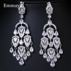 Emmaya Charming Cubic Zircon Earring With Waterdrop Shape Design Noble Ornament For Female Fashion Party Ingenious Jewelry