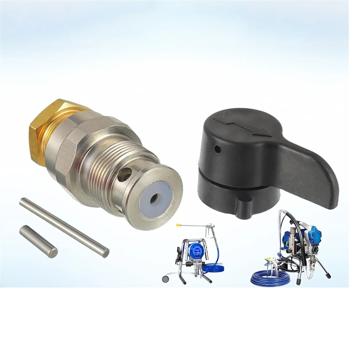 

AA98 3 Pack 235014 Prime Valve Drain Valve for 395 Prime Valve,for 230 395 490 3400 Airless Paint