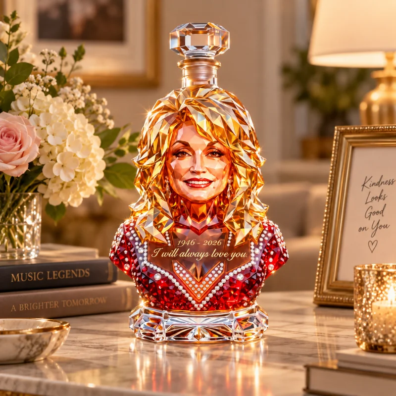 Dolly Parton Bust Crystal Decanter 