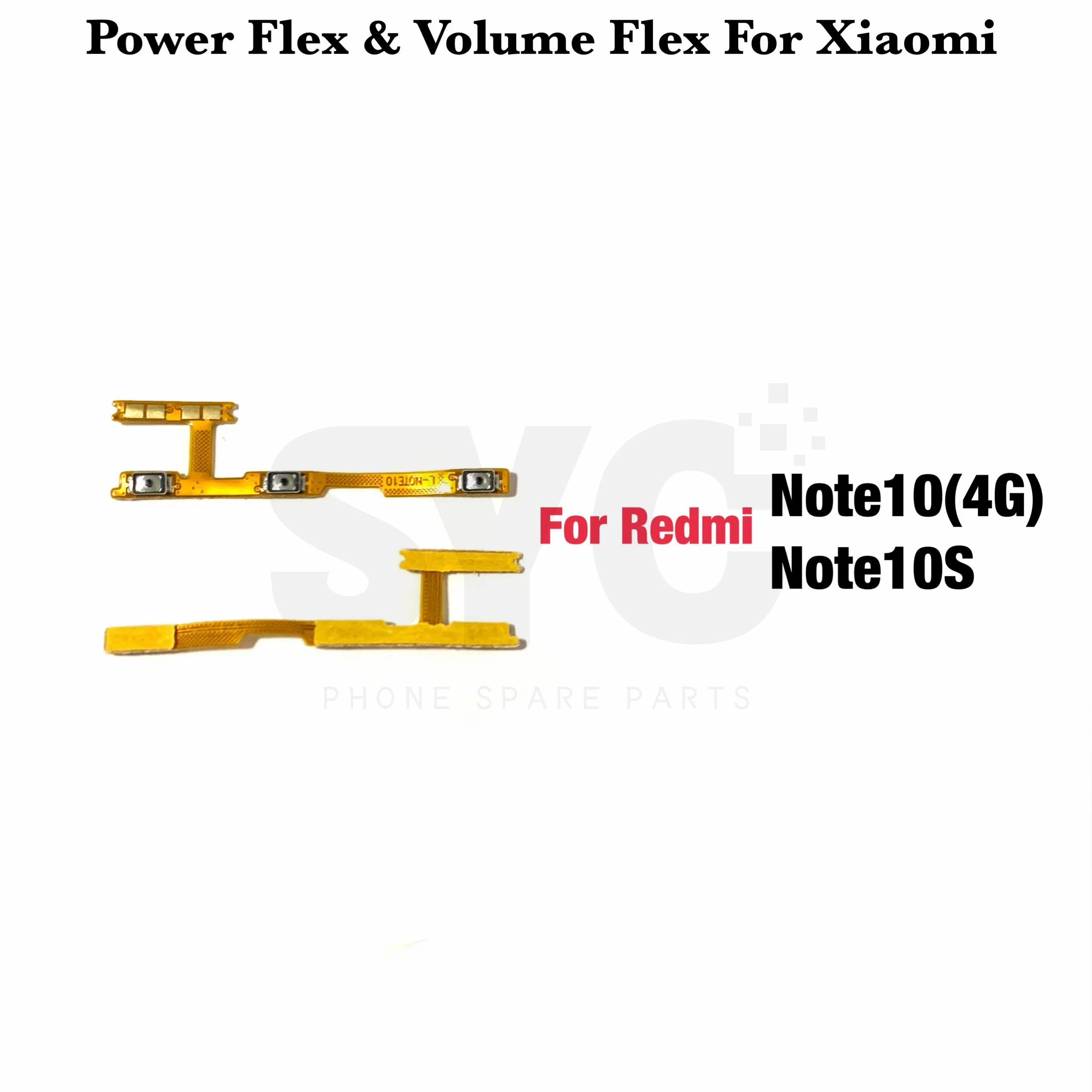 For Xiaomi Redmi Note 10 10s Power Volume Side Key button Flex Cable On Off Switch Flex Cable Redmi Note 10 Repair Parts