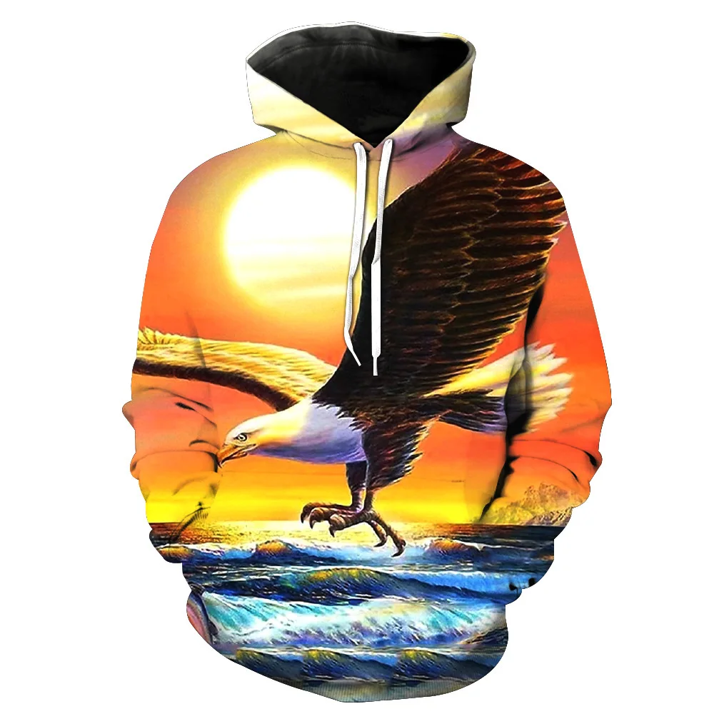 New American Logo hoodie sweatshirt for men/women 3D Printed Eagle Hooded Black Polluter plus Size American Jacket