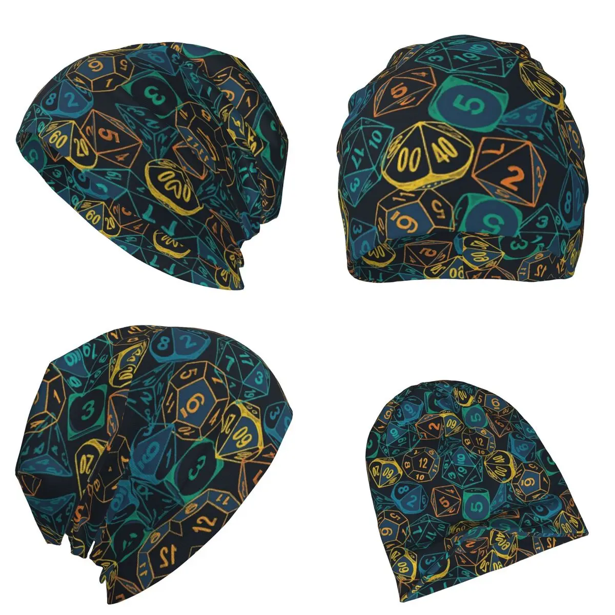 آر بي جي النرد البط البري العنقودية الدافئة محبوك قبعة موضة بونيه قبعة الخريف الشتاء في الهواء الطلق قبعات حريمي للرجال النساء الكبار #2