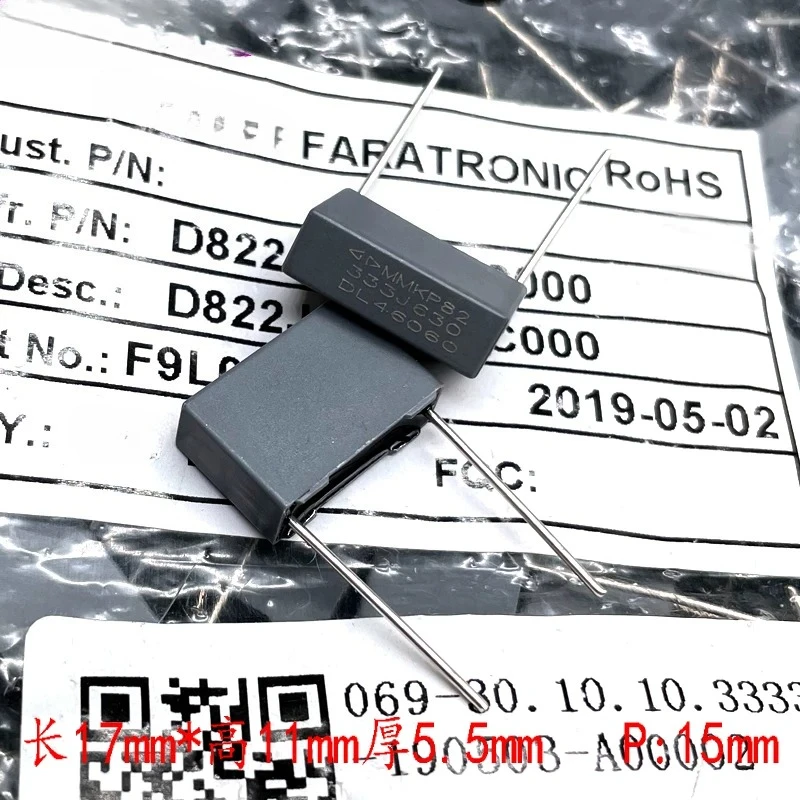 Film for Xiamen Faratronic MKP82 Safety Capacitor 33nF 0.033uF 333 630V C82 D822J333   200pcs