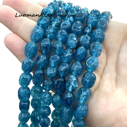 8x12MM Irregular Natural Stone Blue Quartz Topaz color Spacer Beads for Jewelry Making Diy Earrings Bracelets Charms Accessories