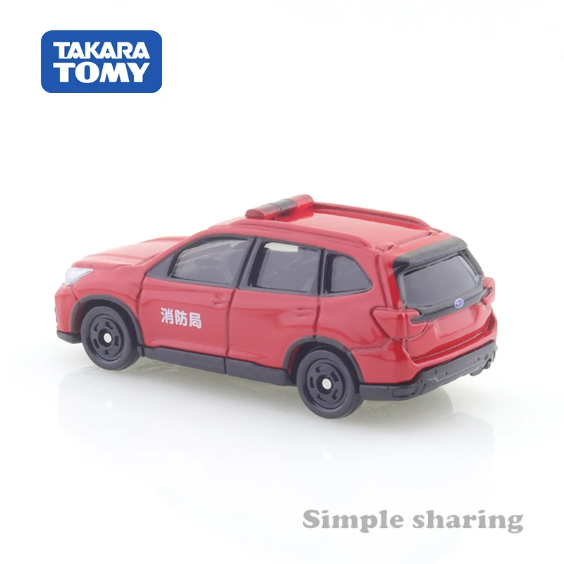 Takara Tomy Tomica No.99 Subaru Forester Fire Command Vehicle Cars 1/64 Diecast Alloy Model Cars Kids Toys Boys