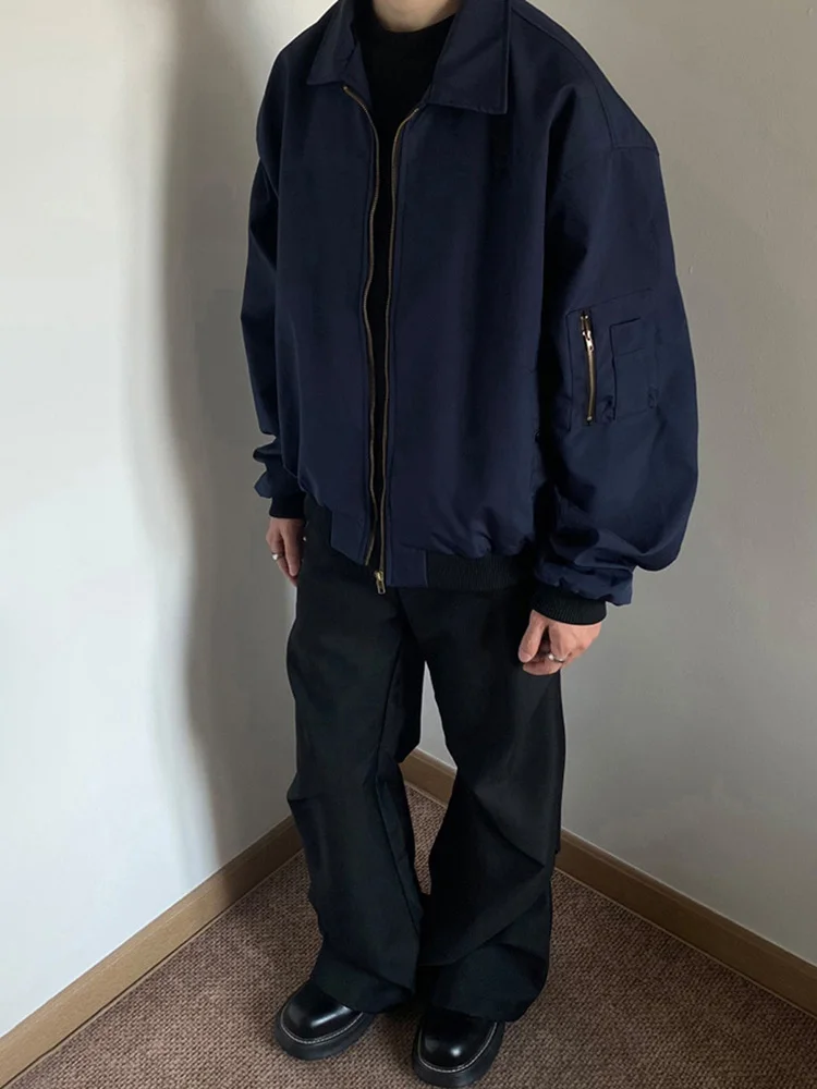 

Мужская куртка-пилот в американском стиле High Street, весенне-осенняя, премиум-класса, с воротником, в стиле бейсбольной формы, Cool Cleanfit