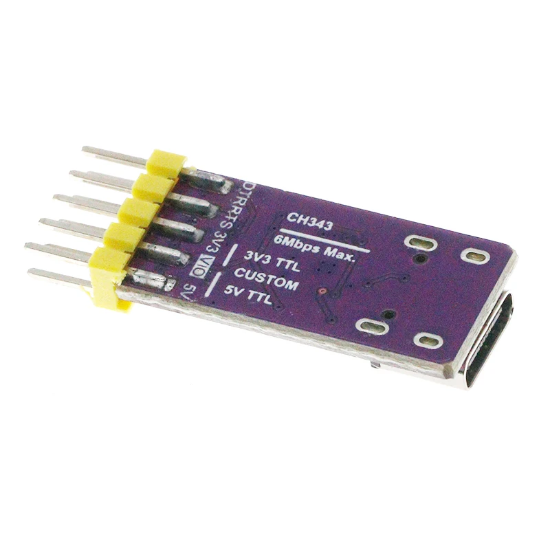 CH343P CH343 Type-C USB to Serial/TTL UART Module 3.3V 5V Switch Instead CH340