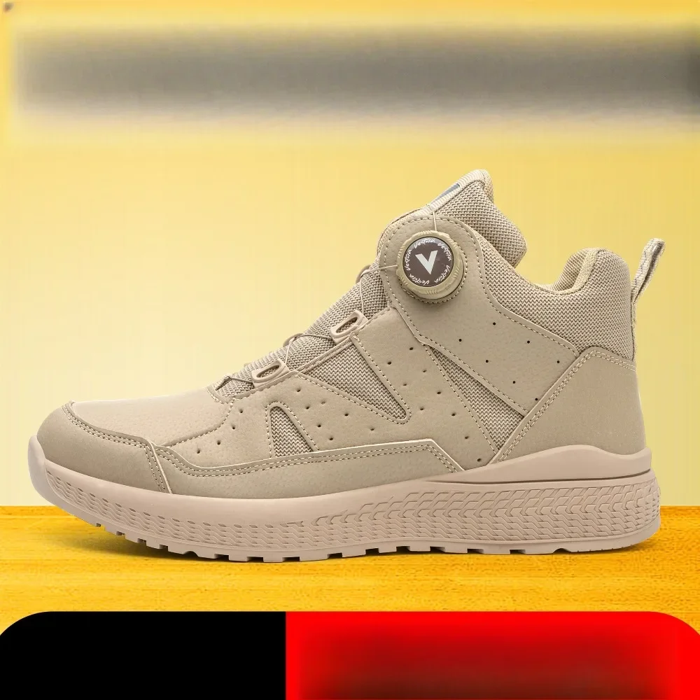 High Top Safety Shoes Steel Toe Anti Smash Puncture Proof Slip Resistant Wear Resistant Lightweight Work Boots