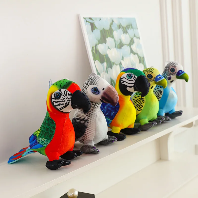 1Pcs Simulation Lovely Birdie Soft Doll Animal Fun Creative Cute Parrot Bird Plush Toy Kids Toys Home Decoration Birthday Gift