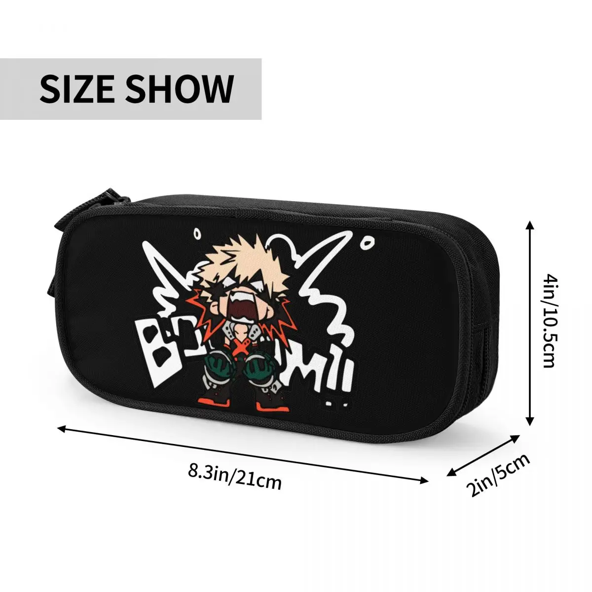 Fashion My Hero Academia Katsuki Bakugo Booom Pencil Cases Pencilcases Pen for Student Big Capacity Bag Office Zipper Stationery