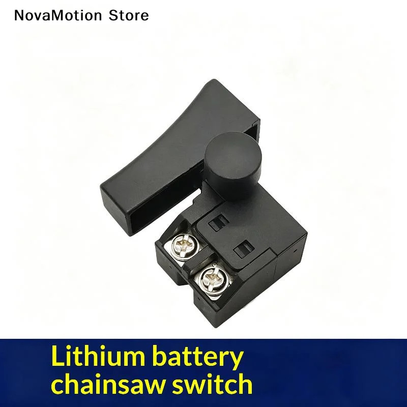 [NM]Insulated Plastic Chainsaw Trigger Switch Double Copper Terminal Easy Install Cordless Lithium Saw Replacement Accessory[NM] - view 2