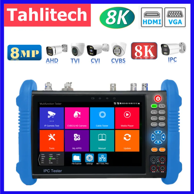 Tester for ip camera 8MP AHD TVI Tester 7