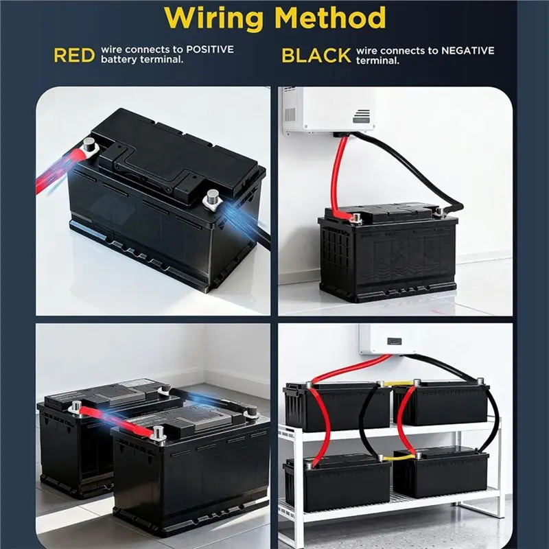 AT29-Terminal Welding Cable 6 AWG Battery Cable 10 Feet Black+ 10 Feet Red Wire With 5Pcs 5/16