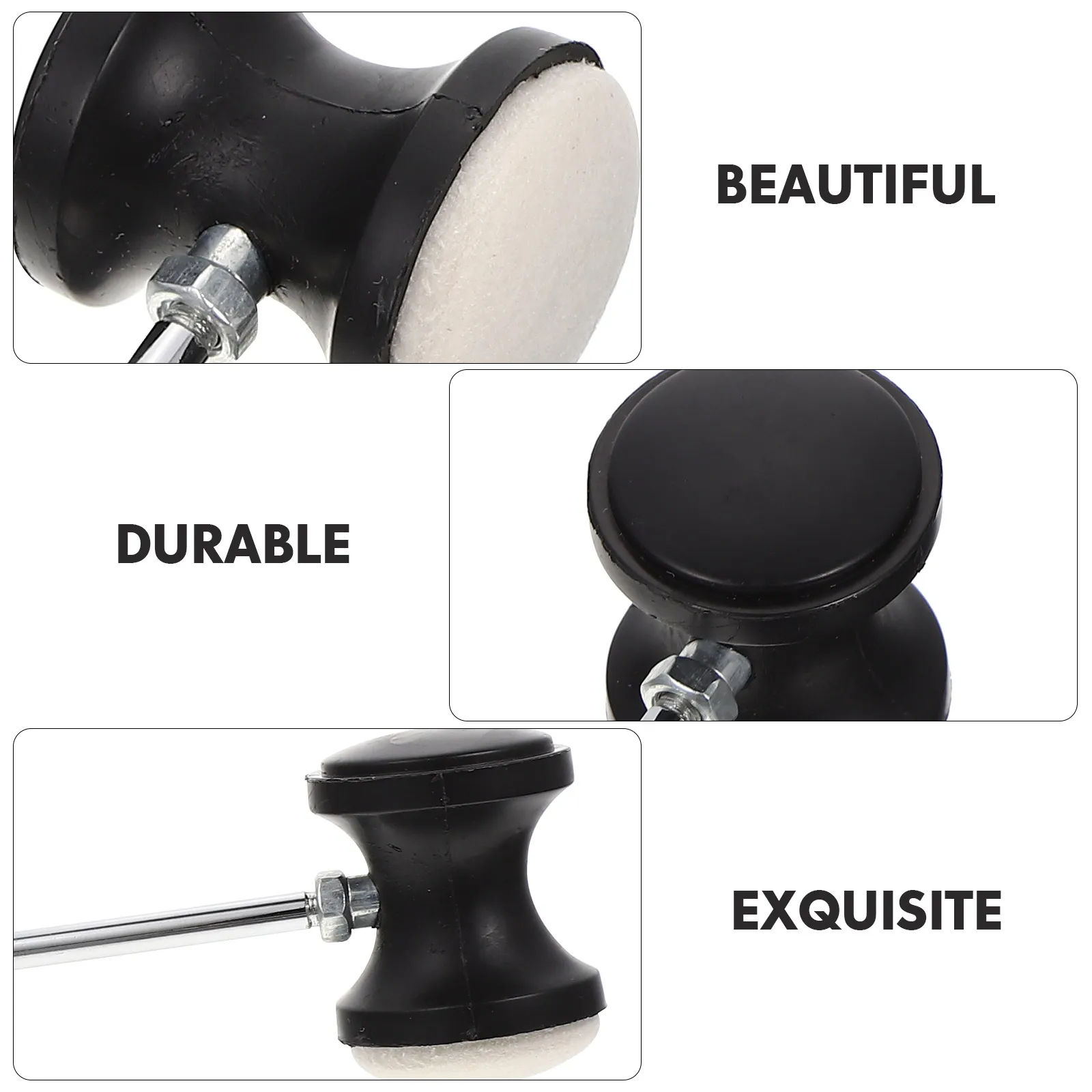 

Felt Mallet Head Drum Pedal Hammers Percussion Instrument Accessories Stainless Steel Replacement Part Music Supplies