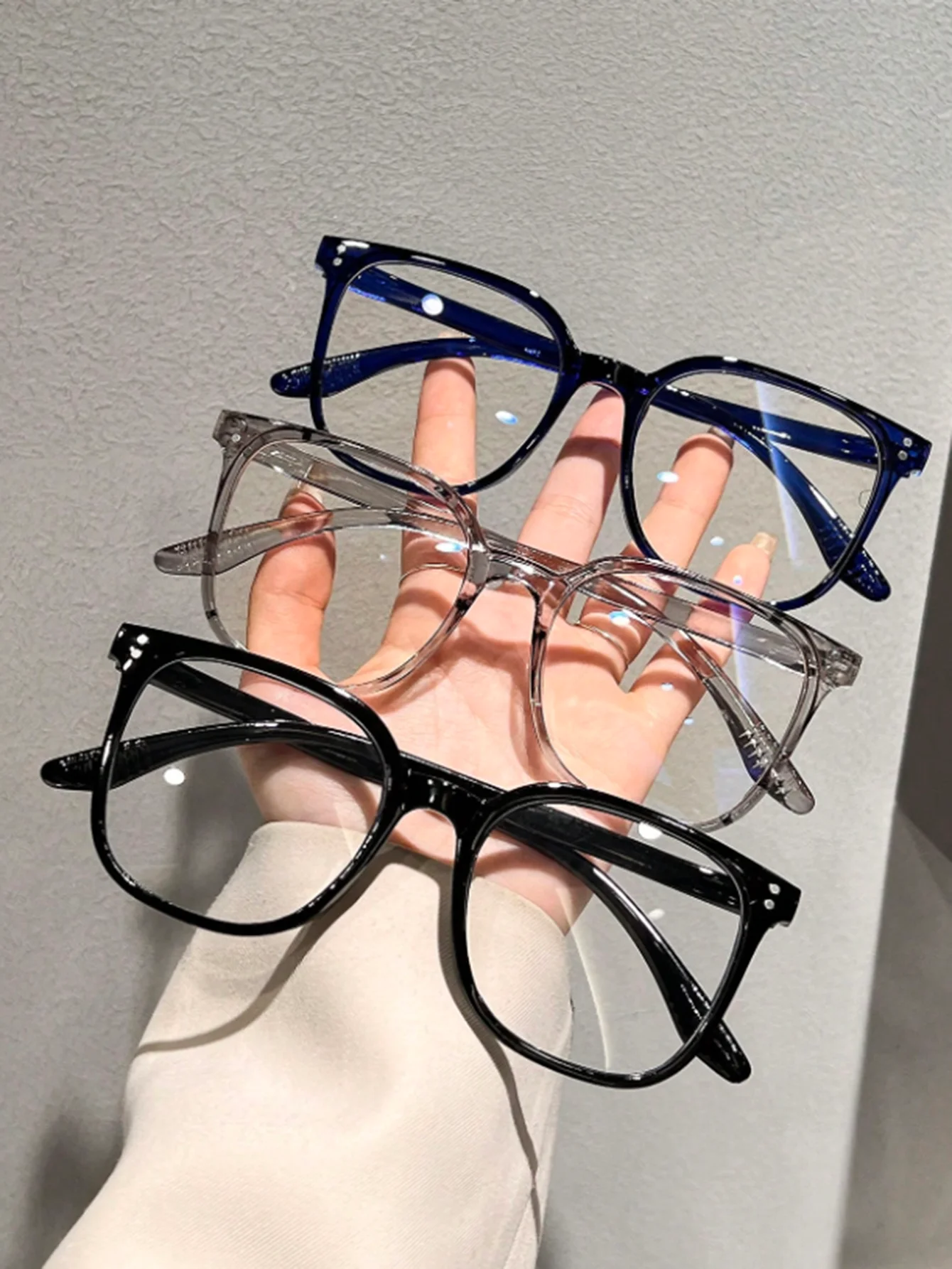 1 Stück/3 Stück/4 Stück/5 Stück/6 Stück europäische und amerikanische klassische beliebte Brillen-Set mit quadratischem Rahmen, Herren- und Damenmode-Brille – Detail 24