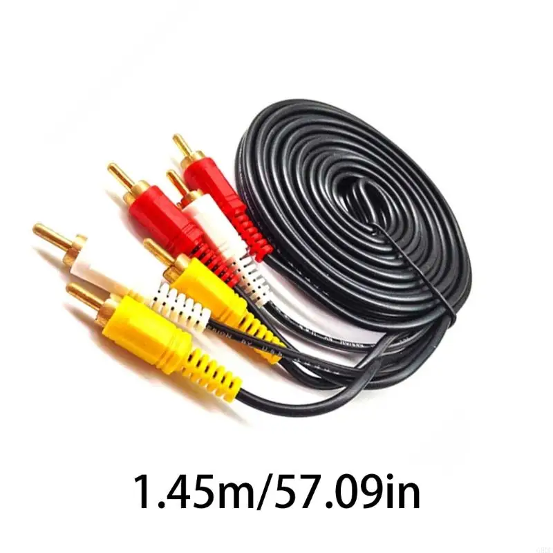 Cable blindado G8DF 3RCA a 3RCA para transmisión sonido y vídeo sin ruido