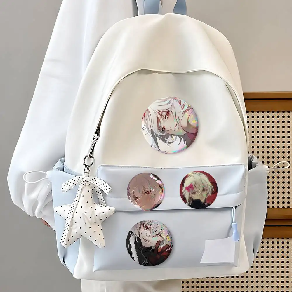 Hot Game- A-Date- Wi-th De-ath Round Button Badge Pin Set Anime Cartoon Game Music Cool Fashion Brooch For Backpack Clothes Hat