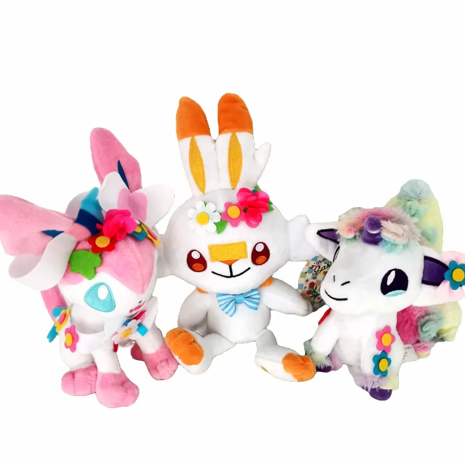 juguete-de-peluche-de-pokemon-rainbow-vulpix-scorbunny-sylveon-sword-shield-figura-de-anime-linda-regalo-de-peluche-18-25cm-10-piezas-por-lote