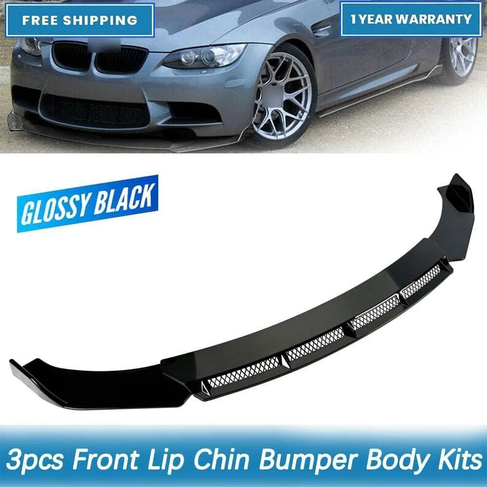 

For BMW 3 Series E46 E90 E91 E92 Front Lower Bumper Lip Spoiler Body Kit Gloss United States