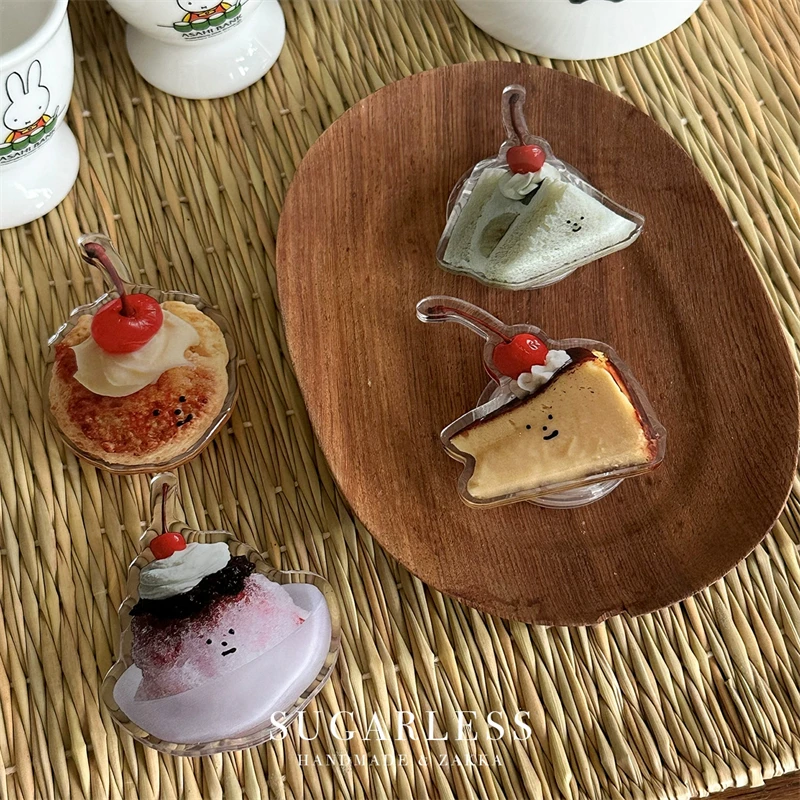 Suporte de telefone bolo basco fofo e delicioso adequado para acessórios iPhone 17 16 Pro