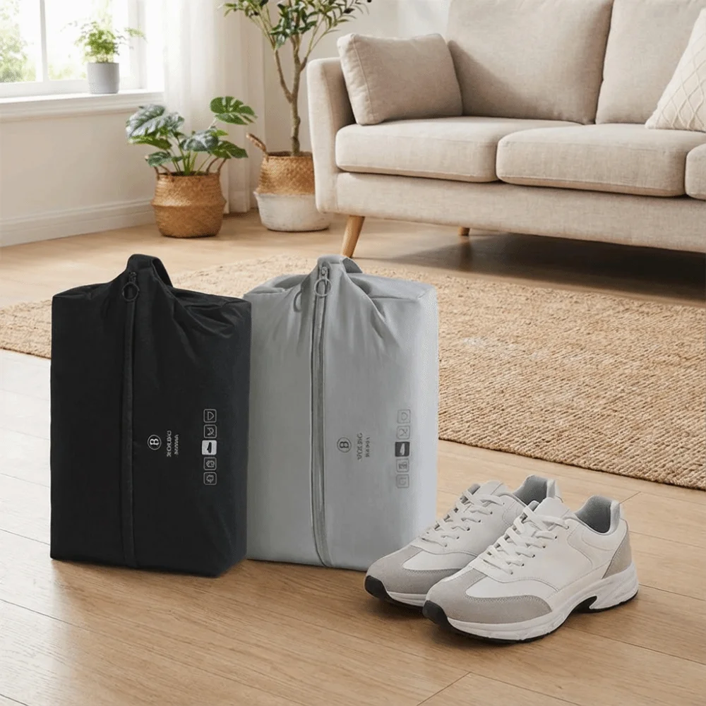 

Durable Handheld Shoe Storage Bag Zipper Waterproof Travel Shoe Bags Dust-proof Lightweight Sports Shoe Bag Gym