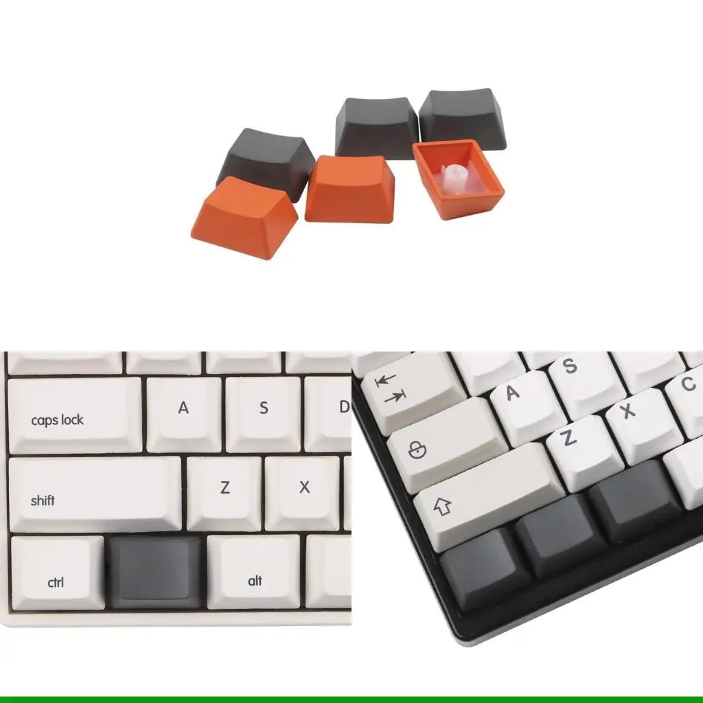 

U55C DIY Mechanical Keyboard, 6pcs Durable PBT Dye-sub Keycap for Creative OEM Profile 1.25U Height Gaming Keycap No Engra