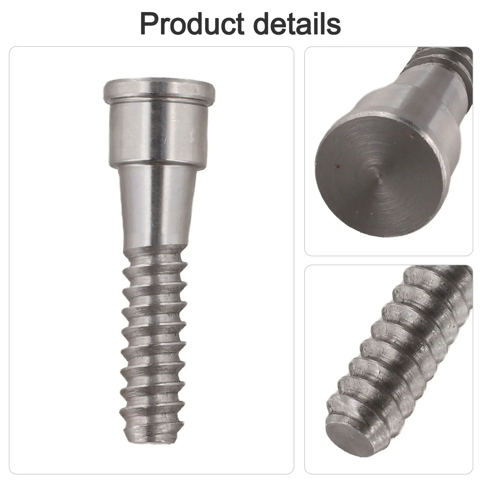 Safe Lock Woodworm Screw For Wood Lathe Chuck, Metal Construction For Bowl Turning, Fits 3.75/4.25/5.5 Inch Chucks, Silver