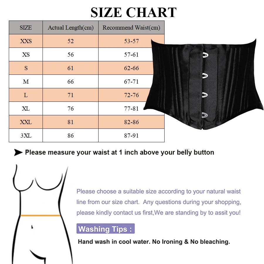 Short Torso Corset Underbust Gothic Corset Slimming Belly Sheath Hourglass Waist Trainer Body Shapewear Women Modeling Strap