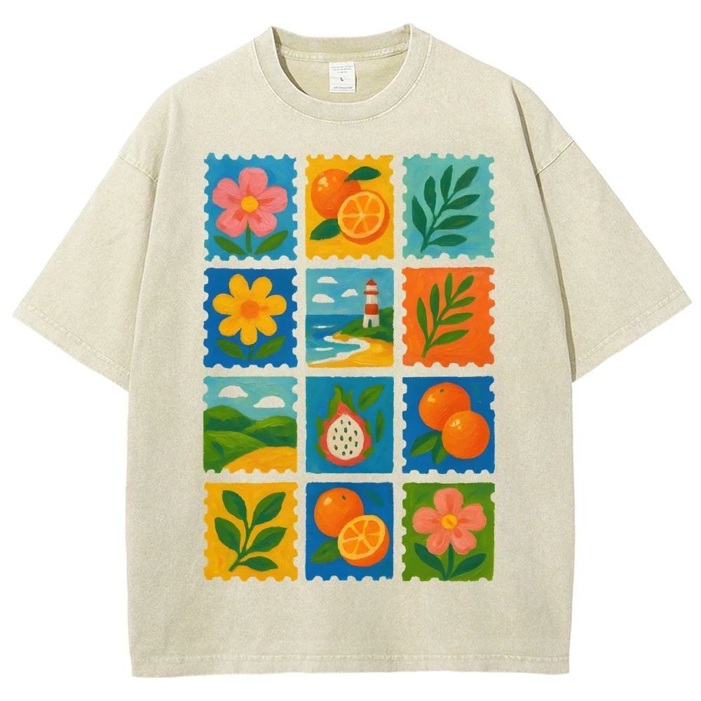 

Waterless Printed Circuit Design - Washed Unisex Y2K Top, Water Reduction for Eco-Conscious Gym-to-Street Rotation