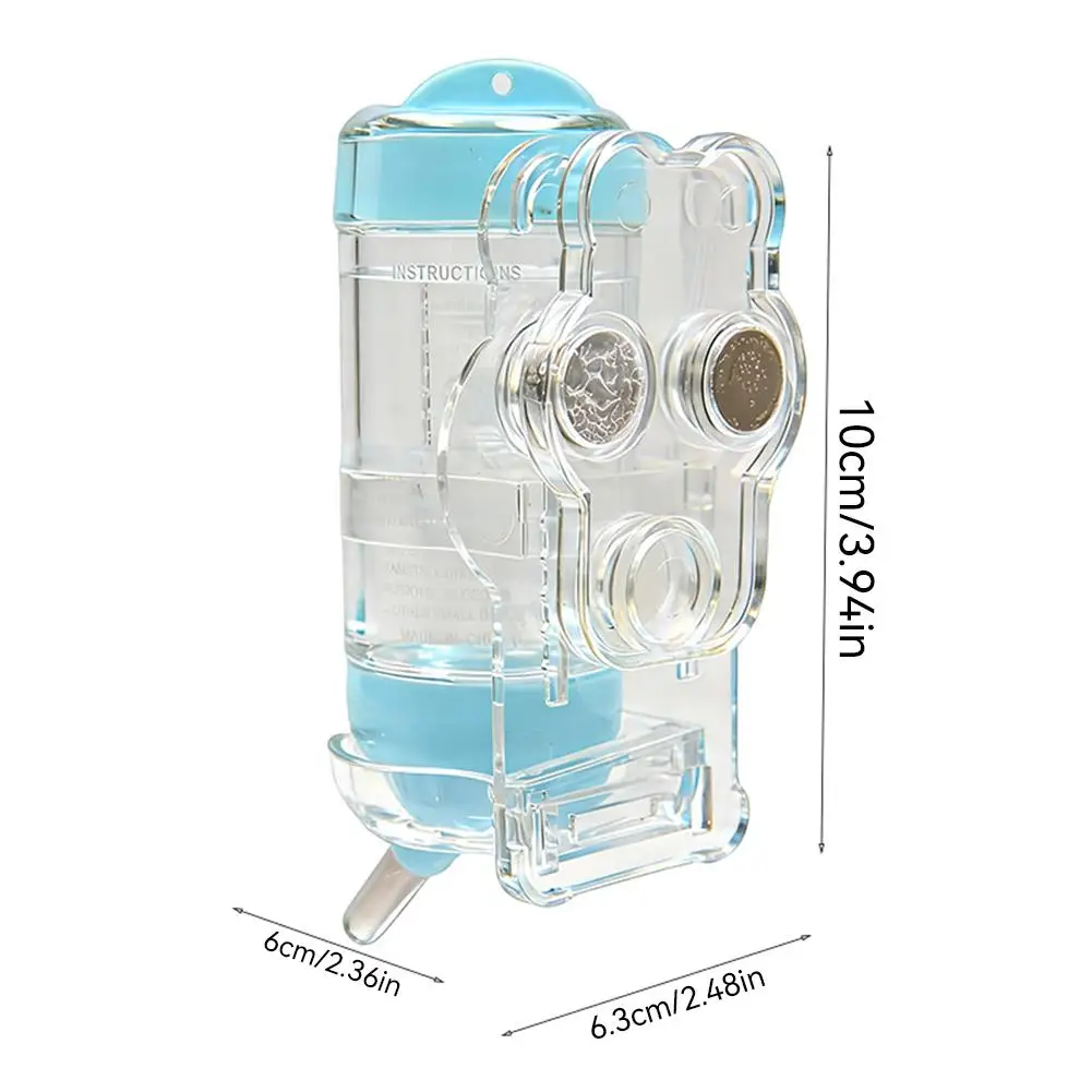Magnetischer Hamster-Wasserflaschenhalter aus Klarem Acryl, Automatischer Trinkspender-Ständer, Kleintier-Käfigzubehör – Detail 9