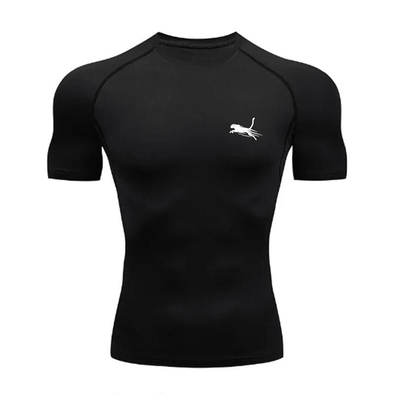 Herren Flight Print Schnelltrocknendes Kompressions-T-Shirt – Elastisches Slim Fit Sportshirt für Fitness, Laufen und Training – Detail 4