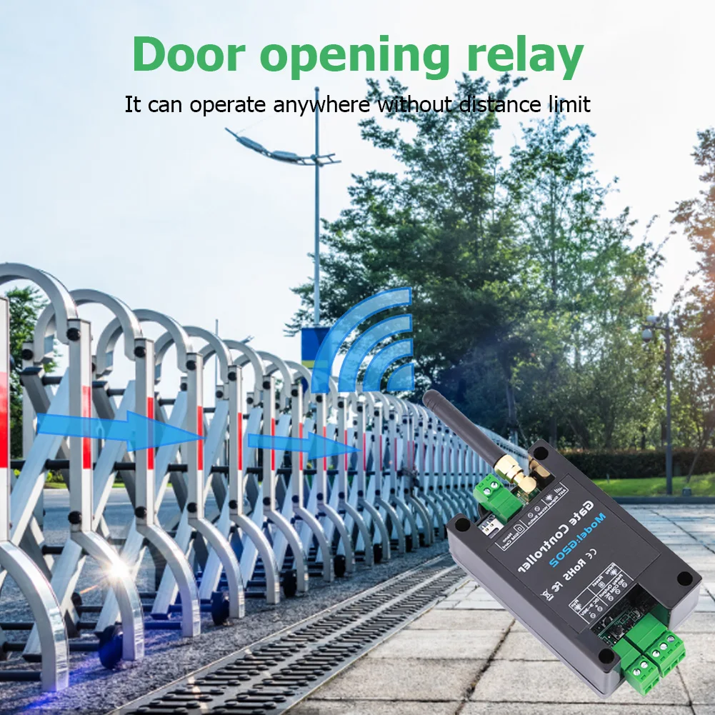 Din-rail GSM 2G Single Relay Switchs G202 Door Gate Opener Free Call Remote On Off Relay Sliding Swing Garage Gate Opener