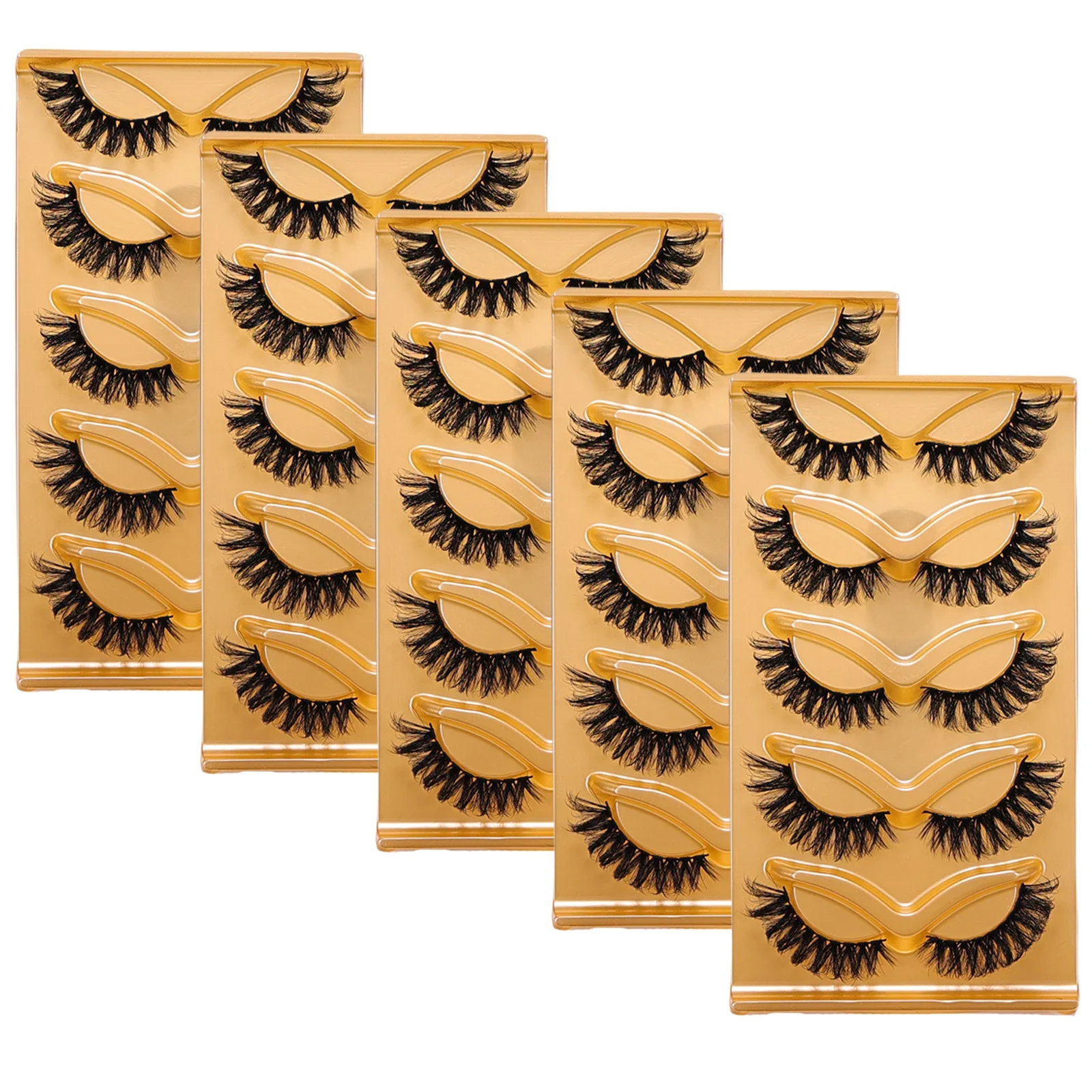 15Pairs/25Pairs of Cat False Eyelashes, Thick False Eyelashes, Fluffy Cat Eye Eyelashes, Extended False Eyelashes