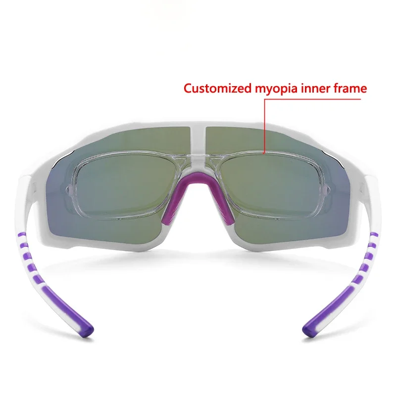 

KDEAM Windproof Prescription Outdoor Glasses Men Women Polarized Sports Goggles Integrated Myopia Sunglasses -0.50 to -6.0