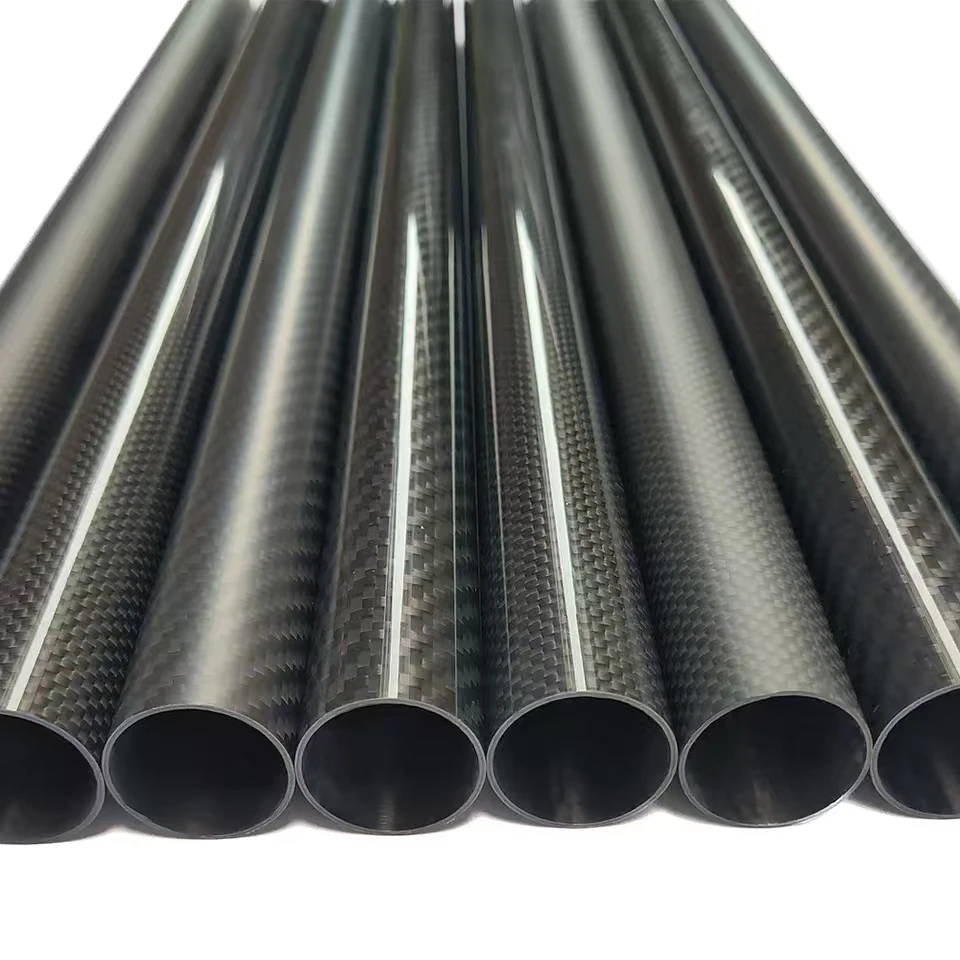 3K carbon fiber tube Plain Matte 2 pcs length 500MM OD 6-40MM wall thickness 1.5mm carbon tube is used for model airplanes