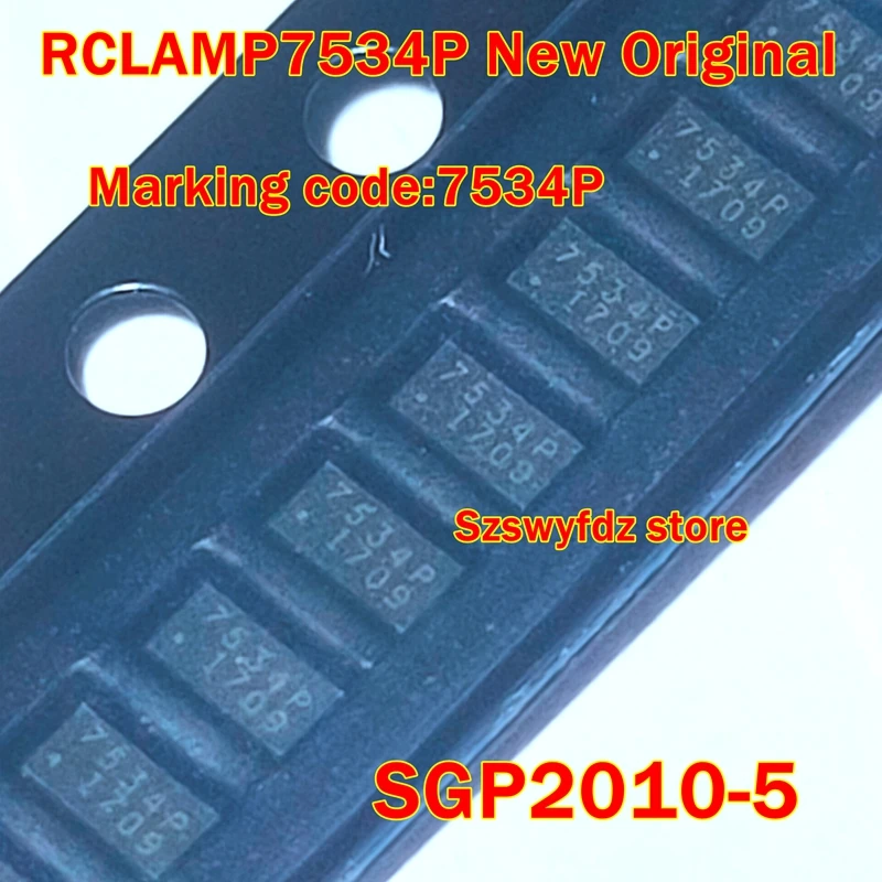 10Pcs to 100Pcs New Original Rclamp7534P Rclamp7534P.Tnt Marking Code 7534P Ultra Low Capacitance Rclamp 4-Line Esd Protection